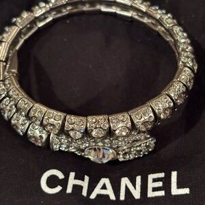 RARE CHANEL SWAROVSKI Crystal Snake Bracelet